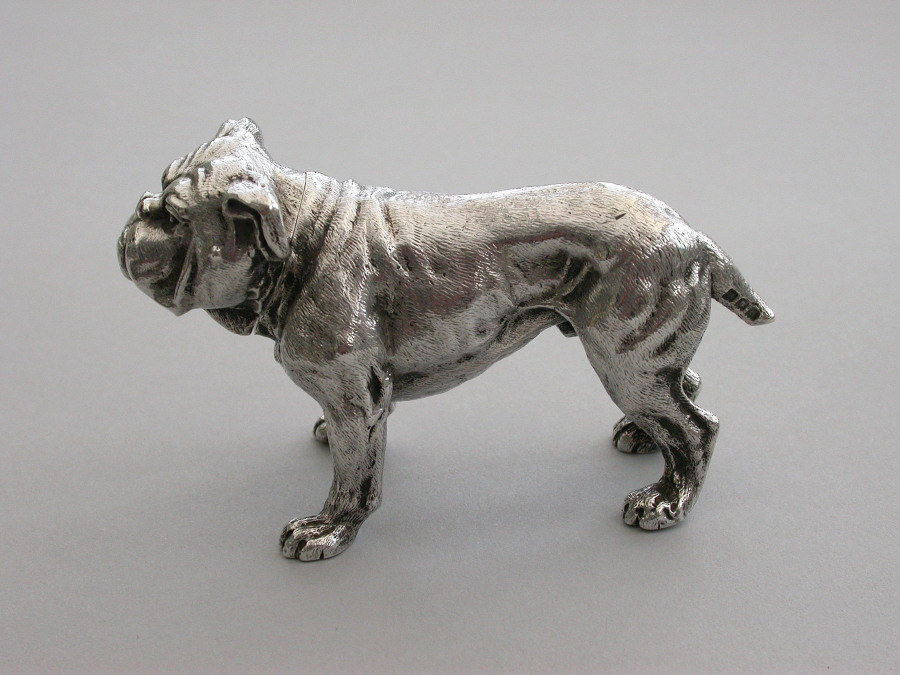 George V Novelty Silver Propelling Pencil Cast in the form of a Bulldog ...