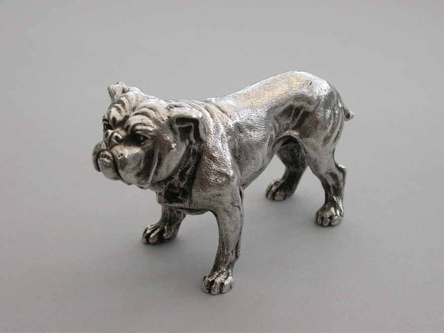 George V Novelty Silver Propelling Pencil Cast in the form of a Bulldog ...