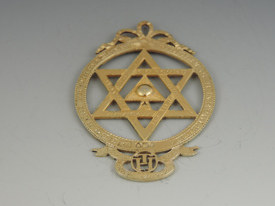Rare George III Masonic Silver Gilt Royal Arch Chapter Jewel by