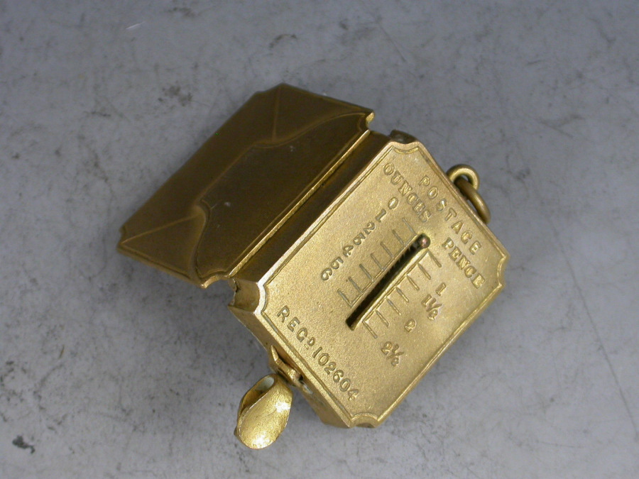 Vintage Brass Postage Stamp Holder